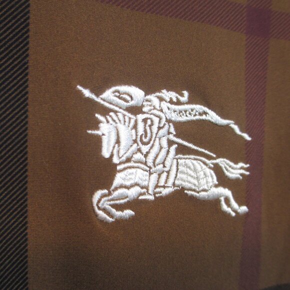 Burberry Plaid Logo-Print Check Embroidered C8 Stretch Jersey Bodysuit Sz M - Picture 12 of 17